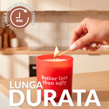Candela in vetro "Better late than ugly" . Fisura