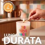 Candela in vetro "Too hot to handle" . Fisura