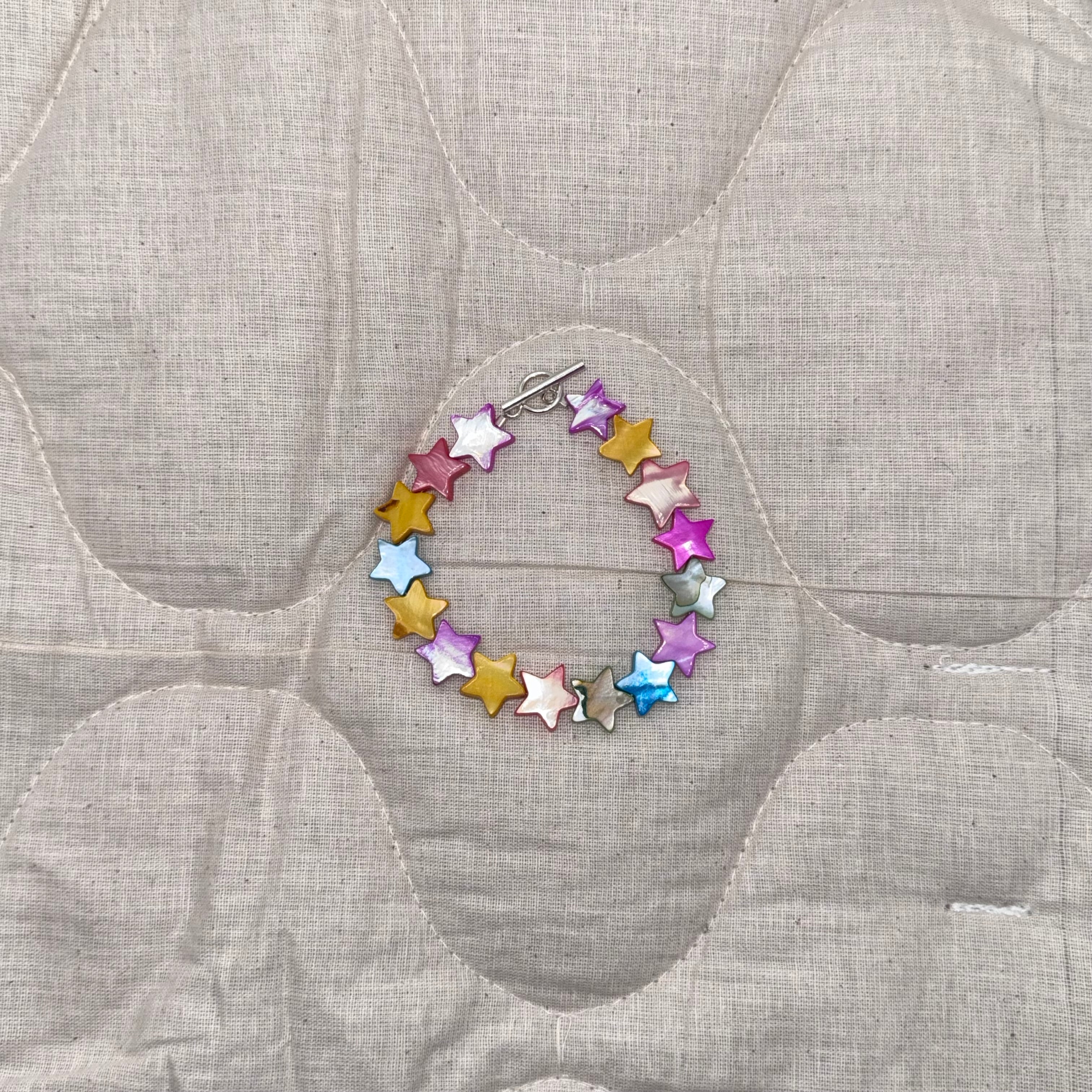 Bracciale maxistelle colorate Madreperla - Fabidi