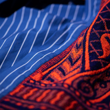 Abito Kimono Reversibile Blu in tessuto per tappeti - Puebco