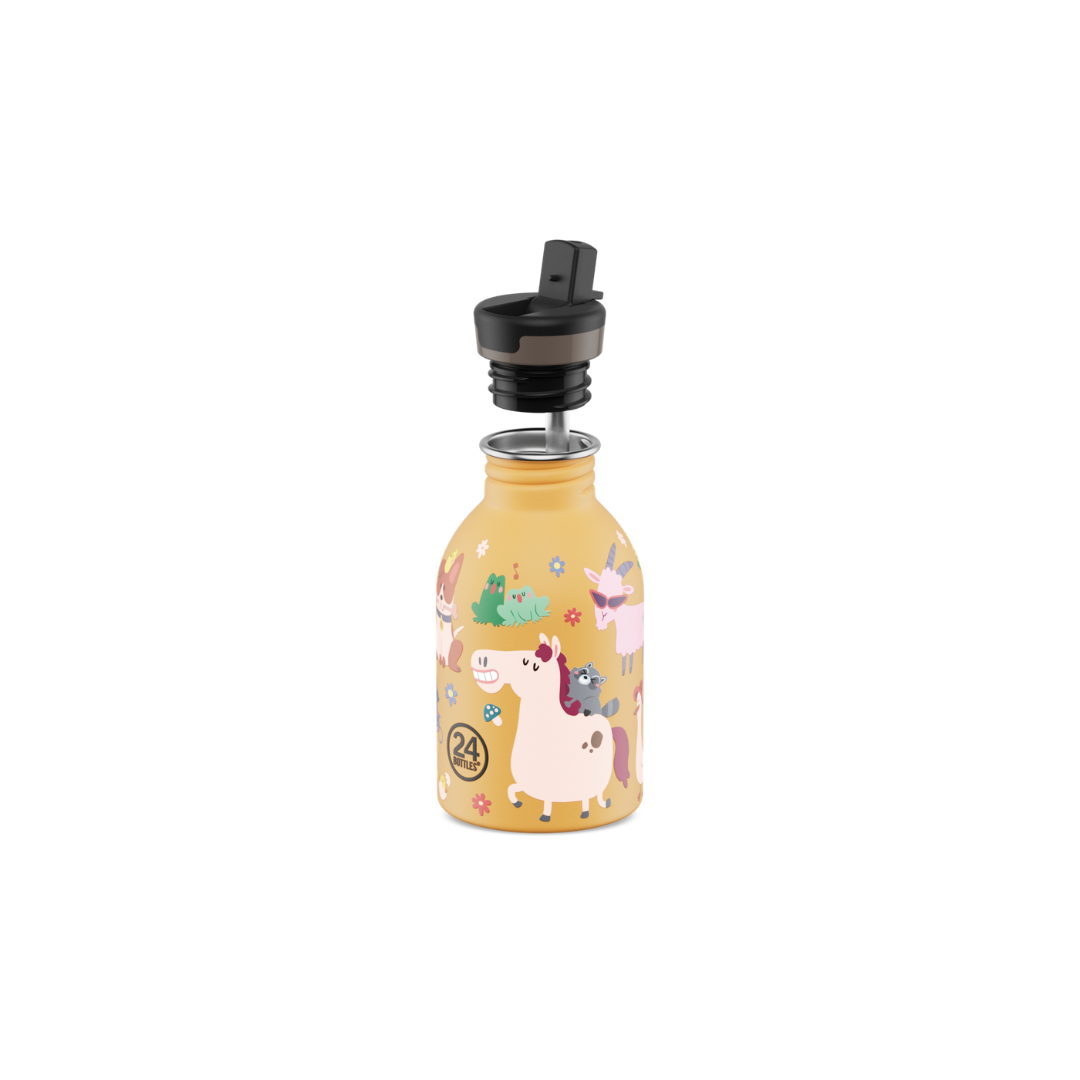Borraccia 24Bottles Kids - Farm Friends Cannuccia