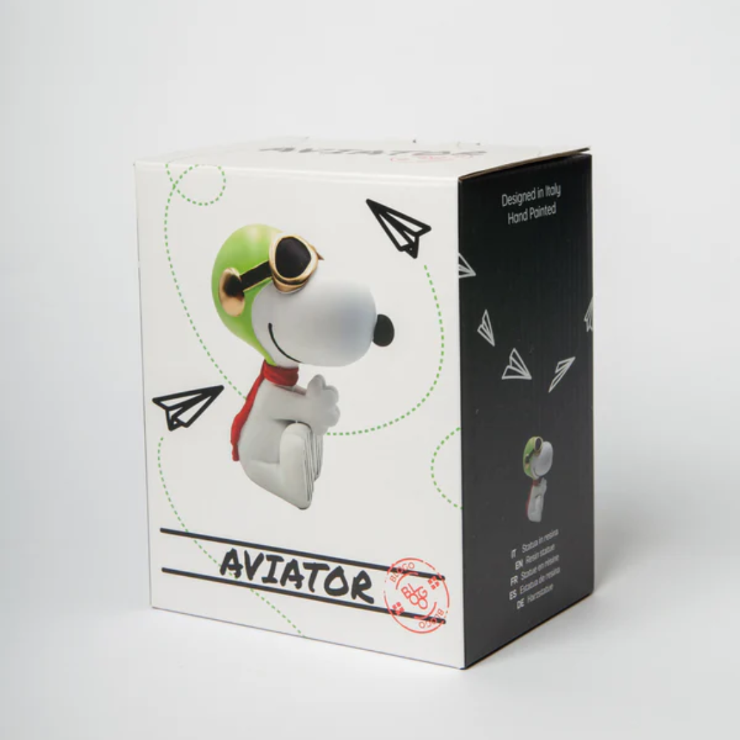 Statua Peanut Aviator Blogo Design 12cm - Bianco