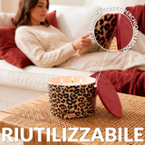 Candela in ceramica con coperchio "Leopardo" . Fisura