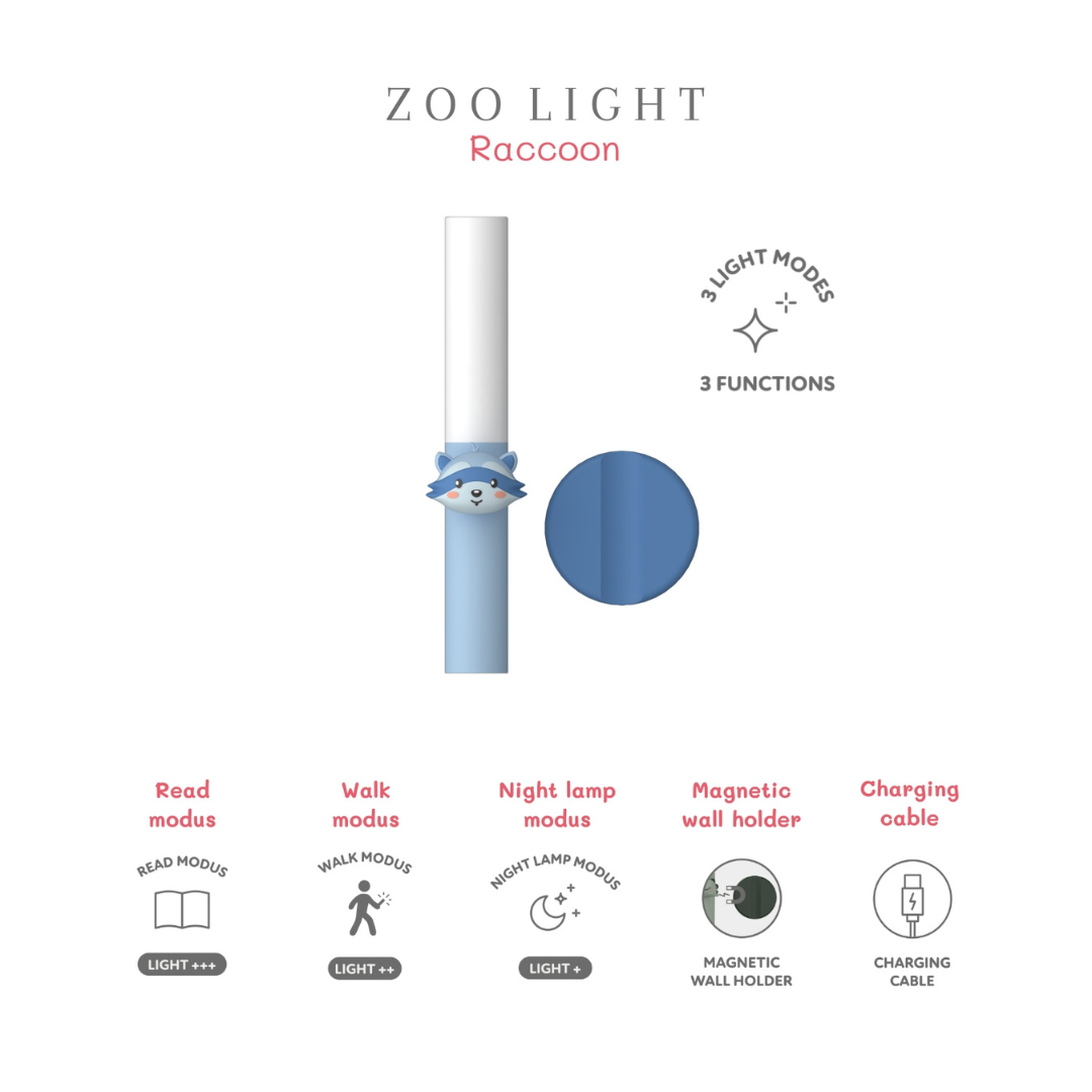 Zoo Buddy Light Racoon - The Zoo Family