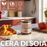 Candela in latta di metallo "Bakery Croissant" . Fisura
