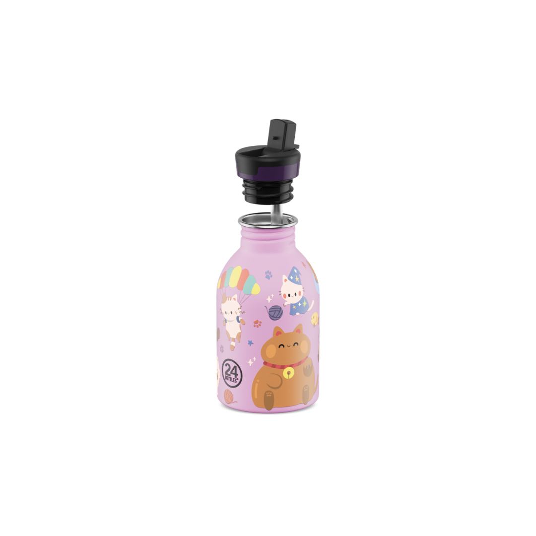 Borraccia 24Bottles Kids - Meow Friends Cannuccia