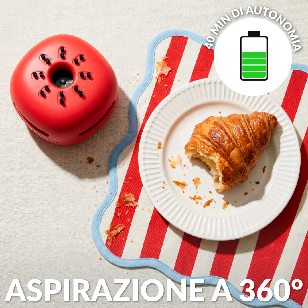 Mini aspirapolvere pomodoro . Fisura