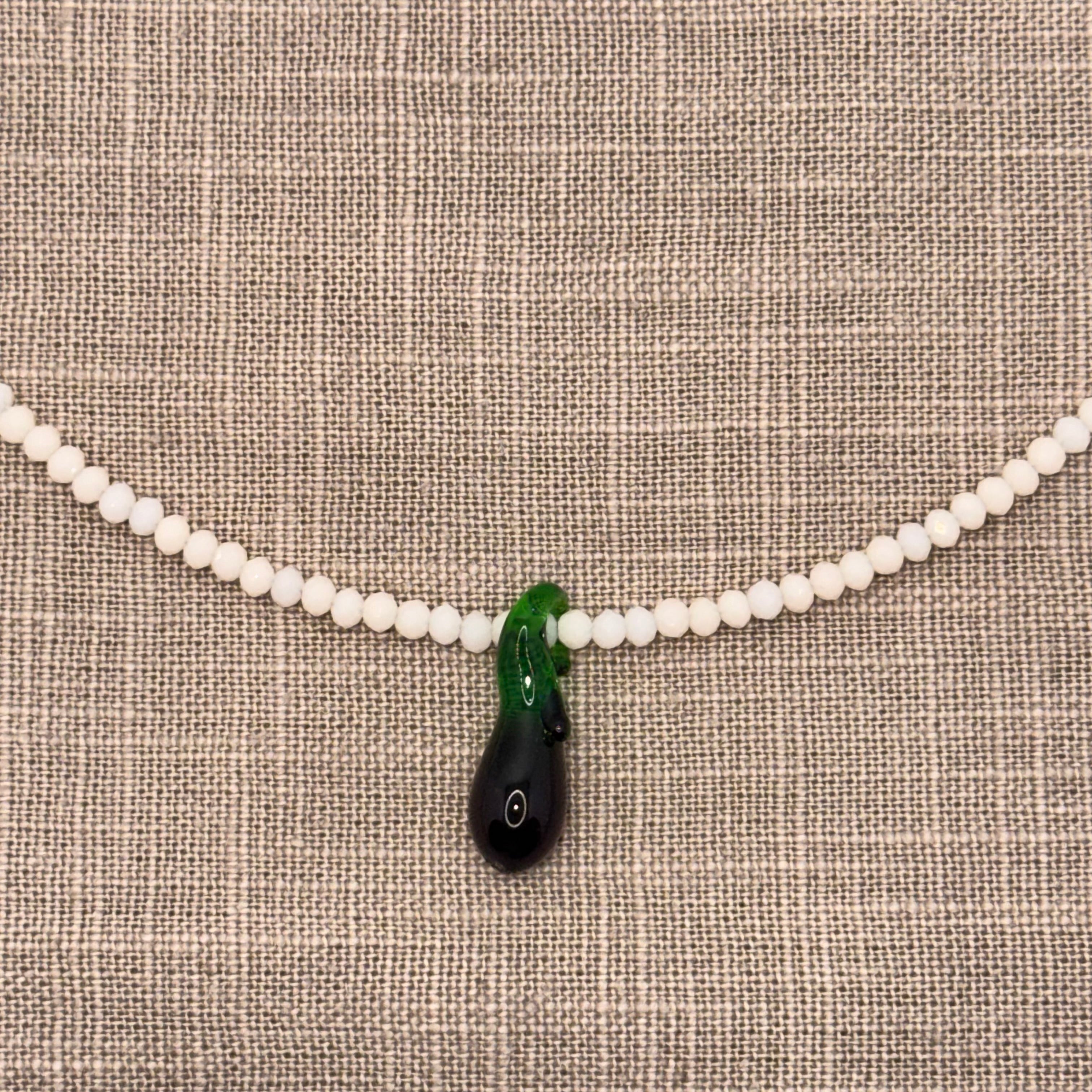 Collana Cristallo con Ciondolo in Vetro di Murano - Fabidi