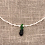 Collana Cristallo con Ciondolo in Vetro di Murano - Fabidi