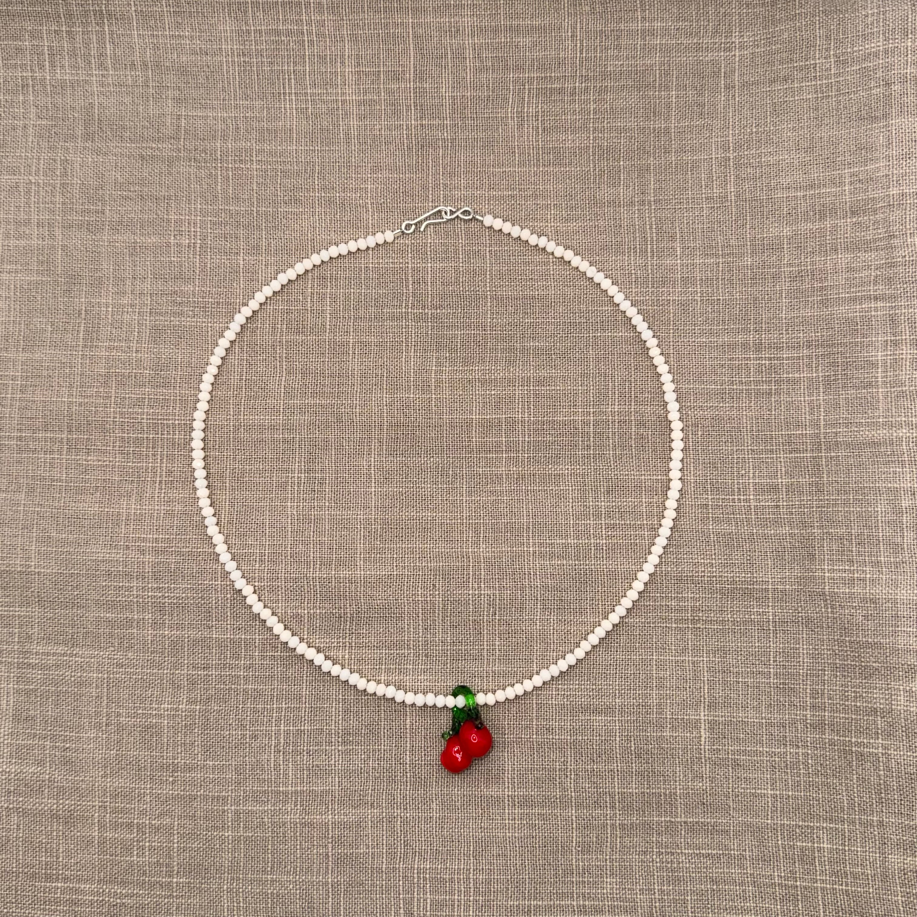 Collana Cristallo con Ciondolo in Vetro di Murano - Fabidi