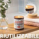 Candela in latta di metallo "Bakery Croissant" . Fisura