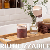 Candela in latta di metallo "Hot Chocolate" . Fisura