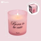 Candela in vetro "Born to be cute" . Fisura
