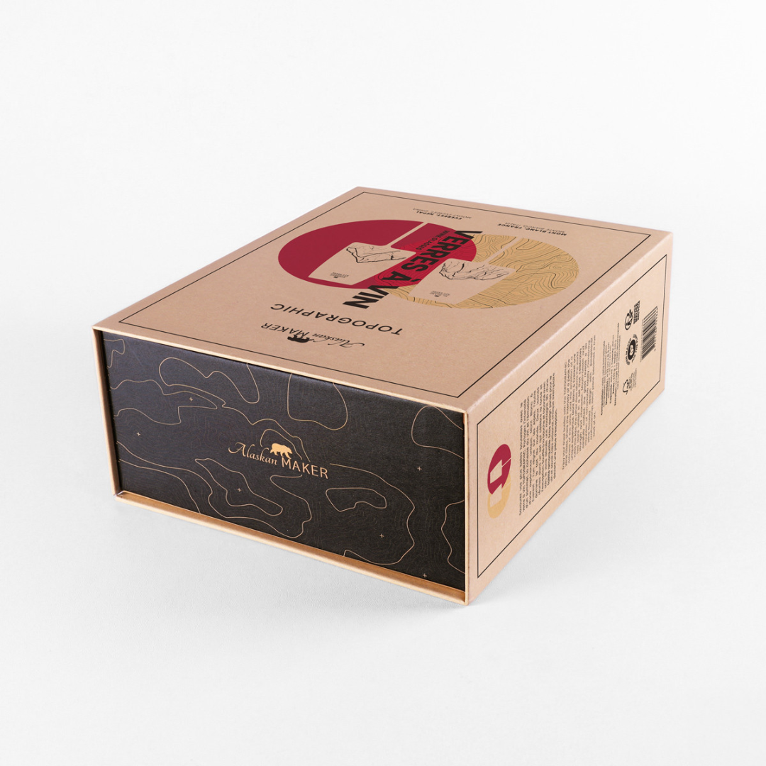 Set 2 x Bicchieri Vino TOPOGRAPHIC . Alaskan Maker