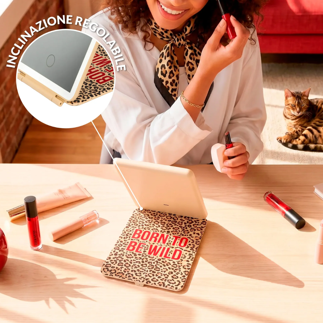 Specchio Portatile Leopard . Fisura
