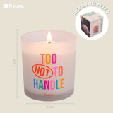 Candela in vetro "Too hot to handle" . Fisura