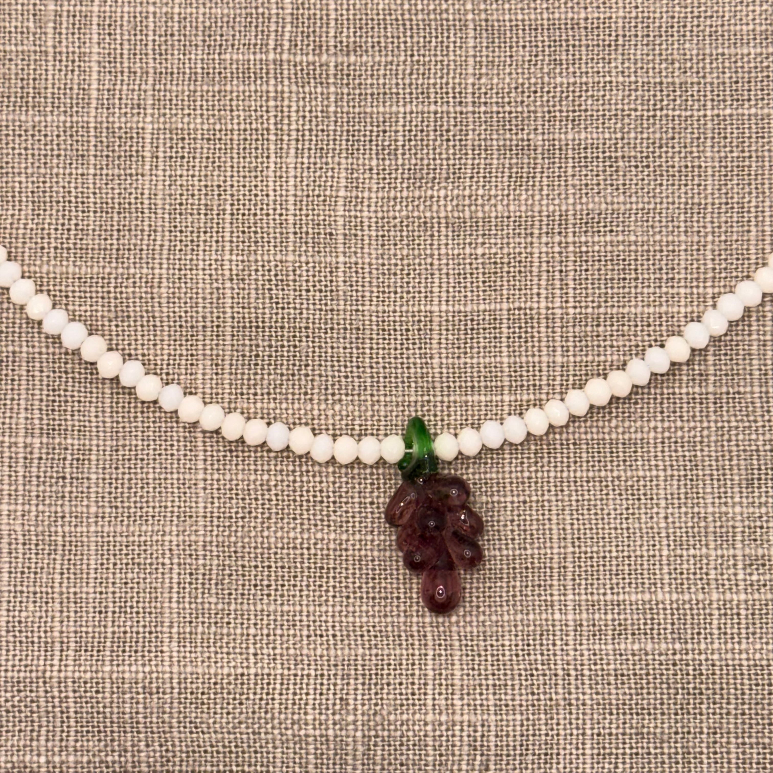 Collana Cristallo con Ciondolo in Vetro di Murano - Fabidi