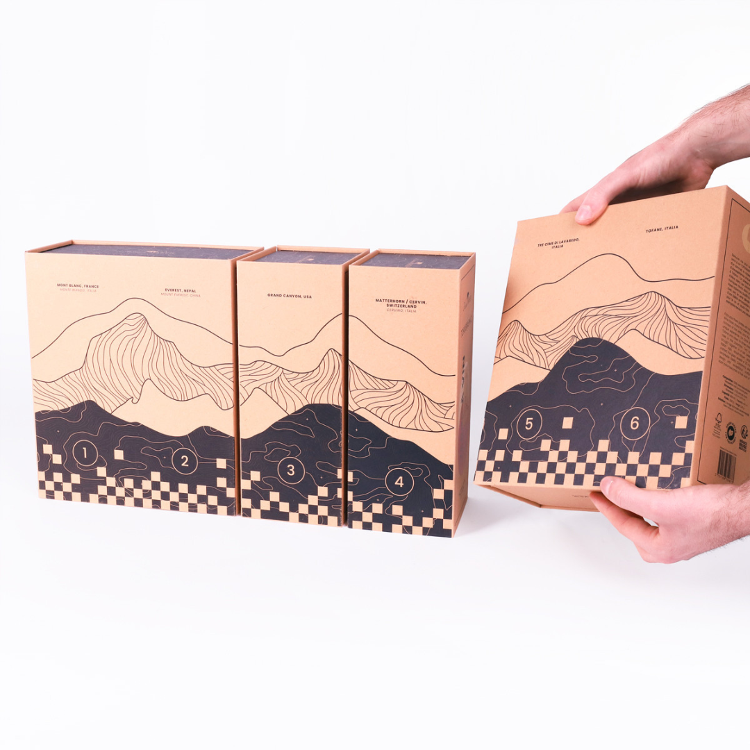 Set 2 x Bicchieri Vino TOPOGRAPHIC . Alaskan Maker