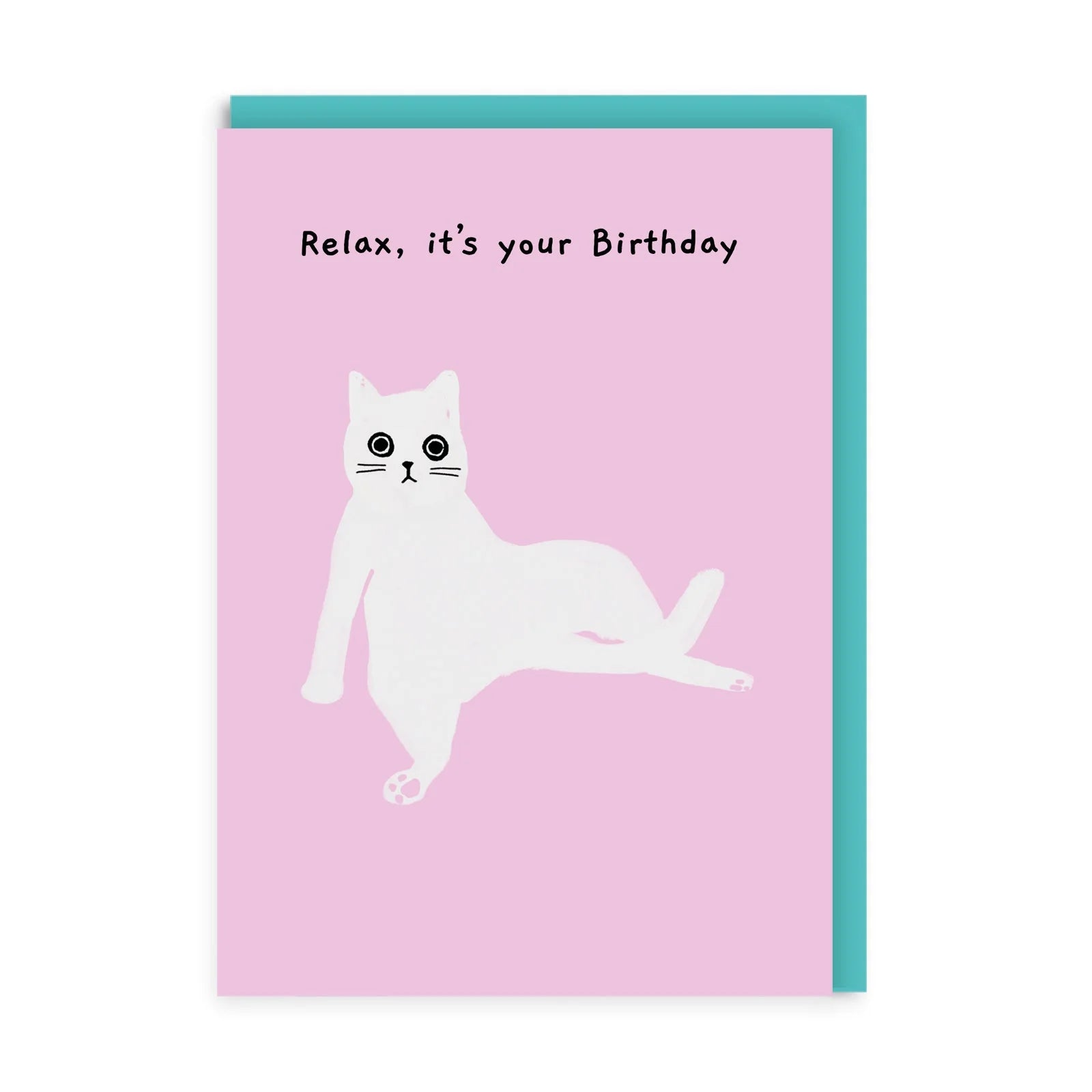 Biglietto A6 "Relax is your Birthday" con Gatto - Ohh Deer