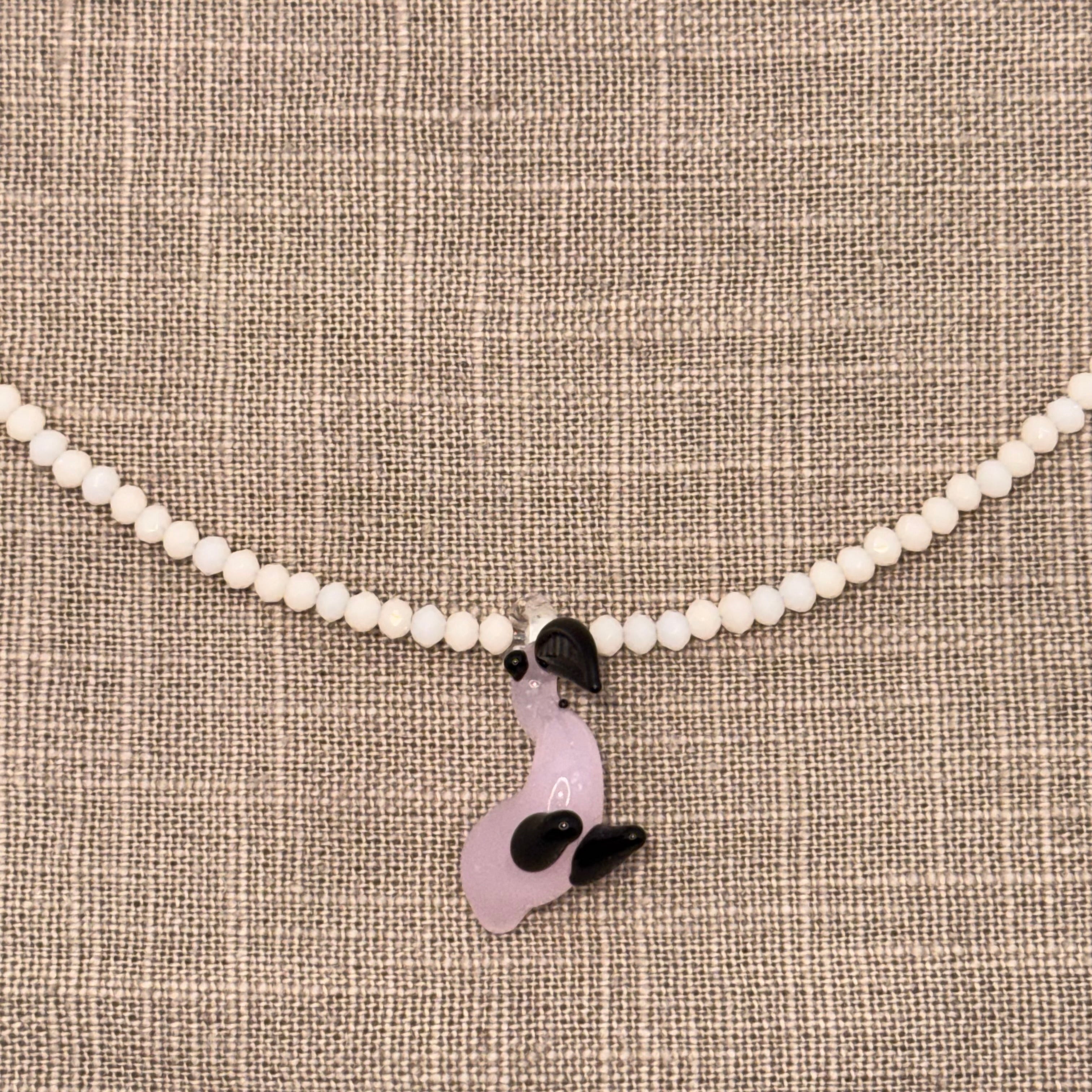 Collana Cristallo con Ciondolo in Vetro di Murano - Fabidi