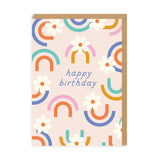 Biglietto A6 "Happy Birthday" con Fiori e Arcobaleni - Ohh Deer