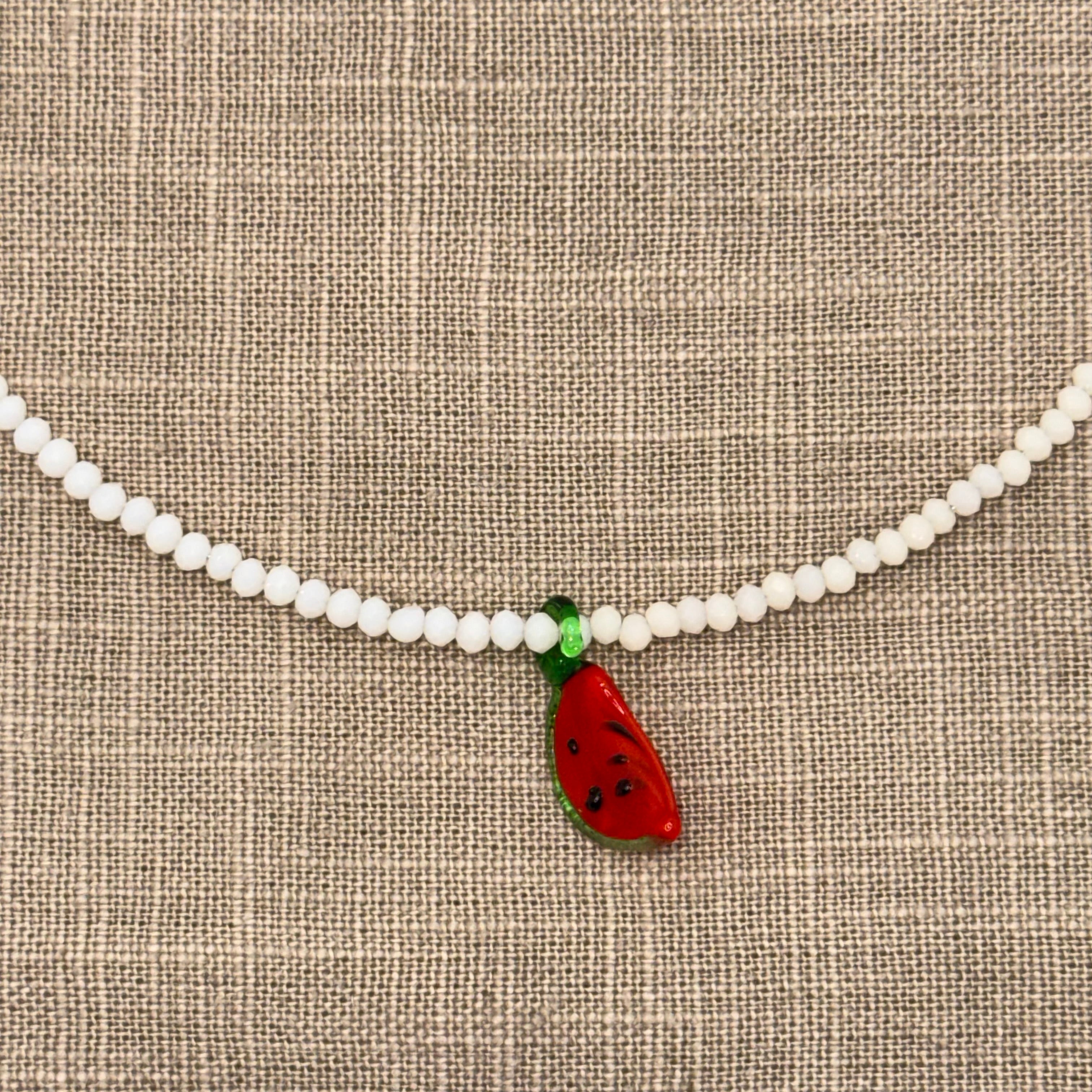 Collana Cristallo con Ciondolo in Vetro di Murano - Fabidi