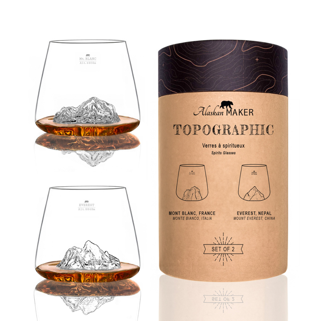 Set di 2 bicchieri TOPOGRAPHIC . Alaskan Maker