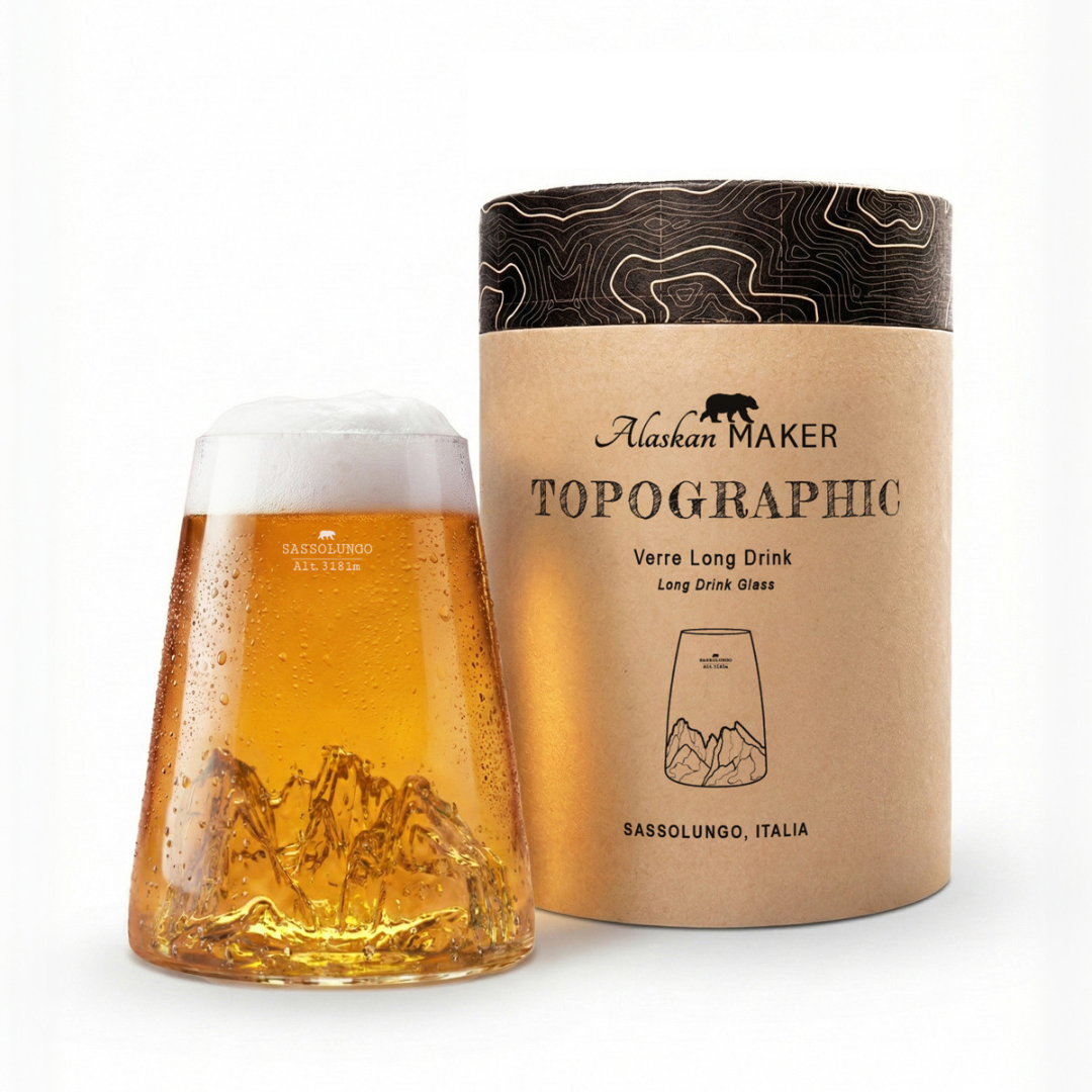 Bicchiere Long Drink TOPOGRAPHIC . Alaskan Maker