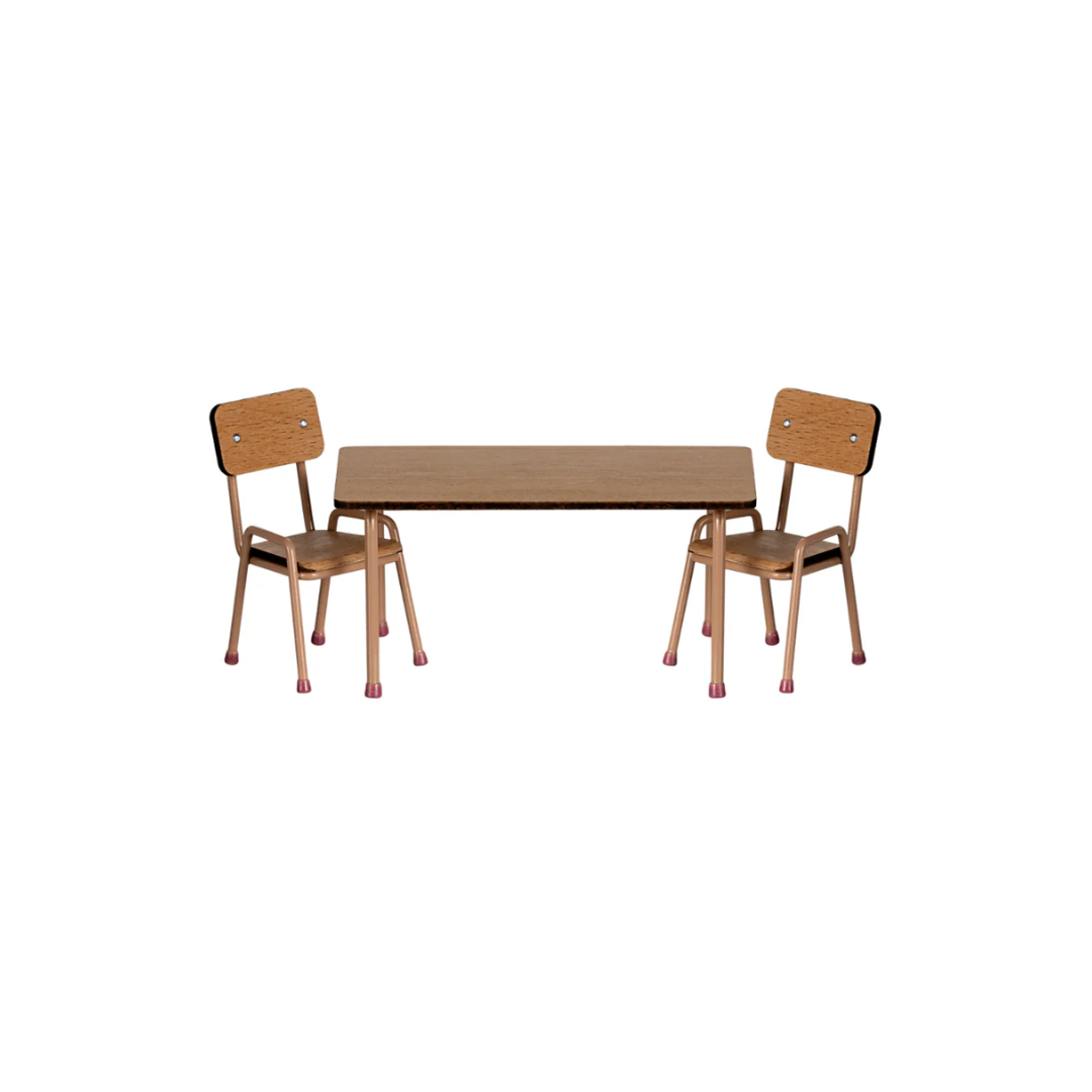 Set di Sedie e Tavolo Maileg Cipria Scuro