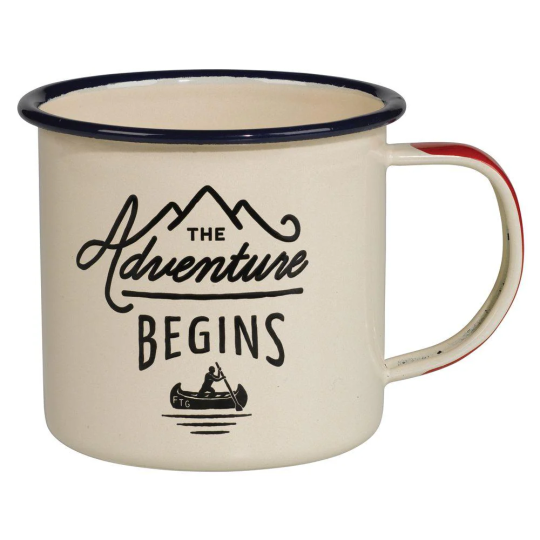 Tazza in Ferro Smaltato Gentlemen's Hardware "The Adventure Begins"