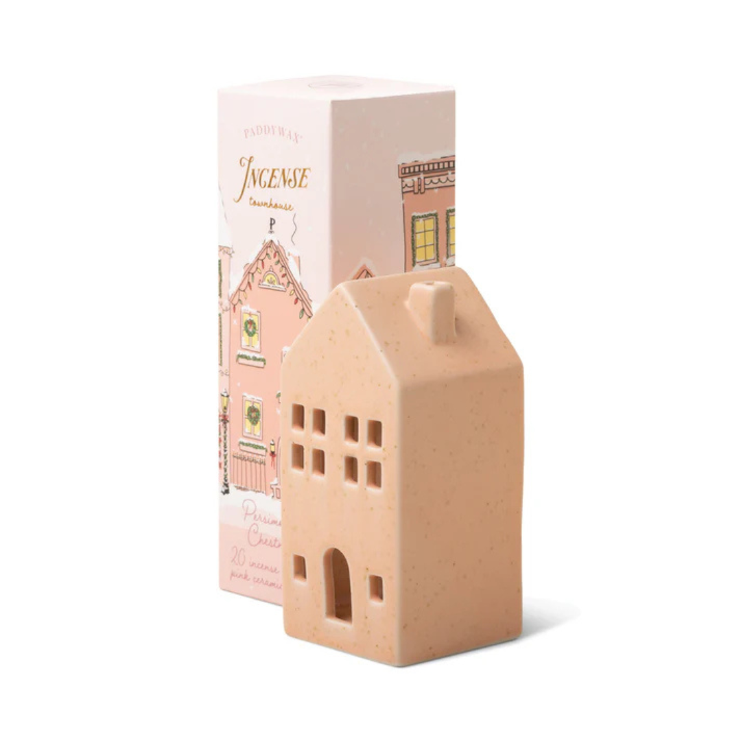 Portaincenso e tealight Ceramic Village Paddywax Persimmon & Chestnut
