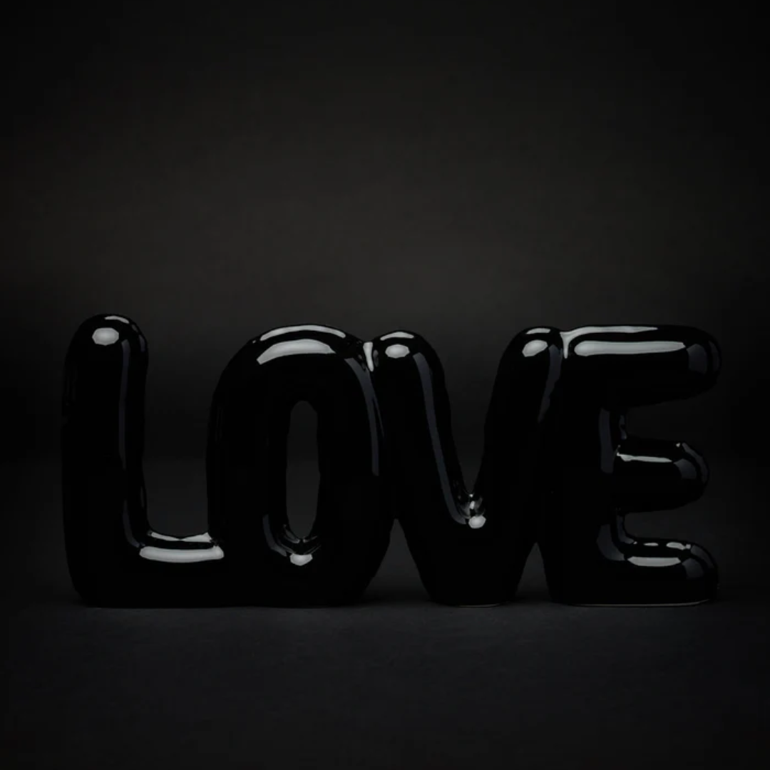 Scritta Love Blogo Design - Nero