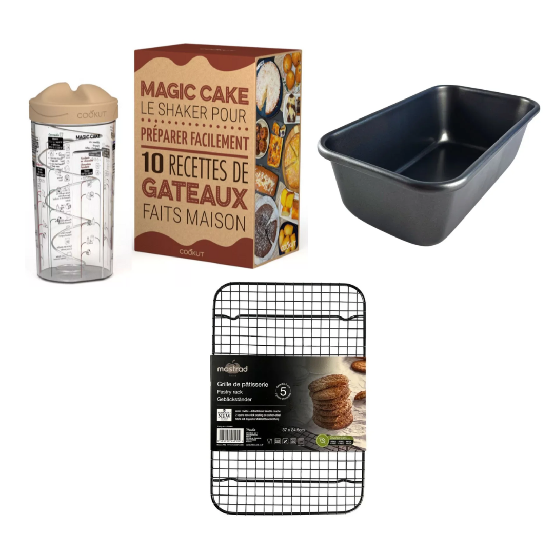 Bundle Magic Cake Cookut + Stampo per Plumcake + Griglia di raffreddamento - Mastrad