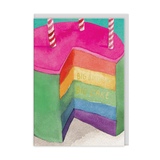 Biglietto di auguri di compleanno con torta arcobaleno - Ohh Deer