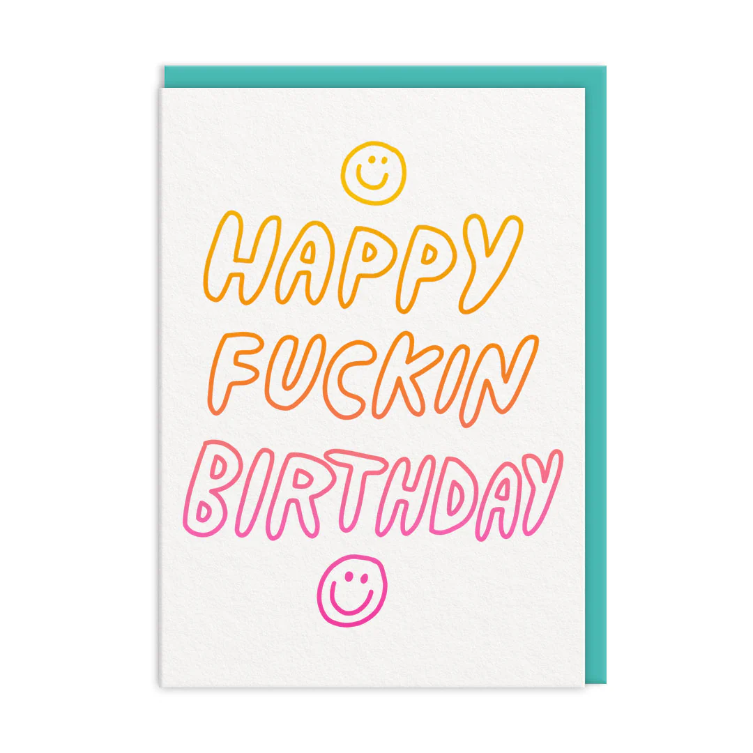 Biglietto d'auguri Happy Fuckin Birthday - Ohh Deer