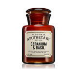 Candela in Barattolo di vetro Paddywax - Apothecary Geranio & Basilico