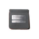 Portamonete e Carte Puebco Grigio Chiaro . Arancio con Logo Argento
