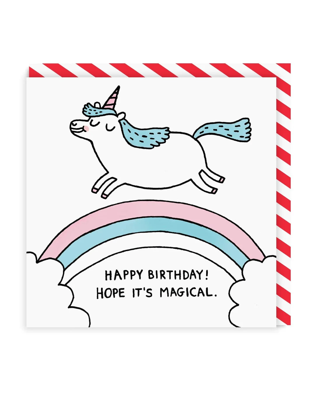 Biglietto quadrato "Happy Birthday Hope is Magical" con Unicorno - Ohh Deer
