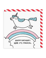Biglietto quadrato "Happy Birthday Hope is Magical" con Unicorno - Ohh Deer