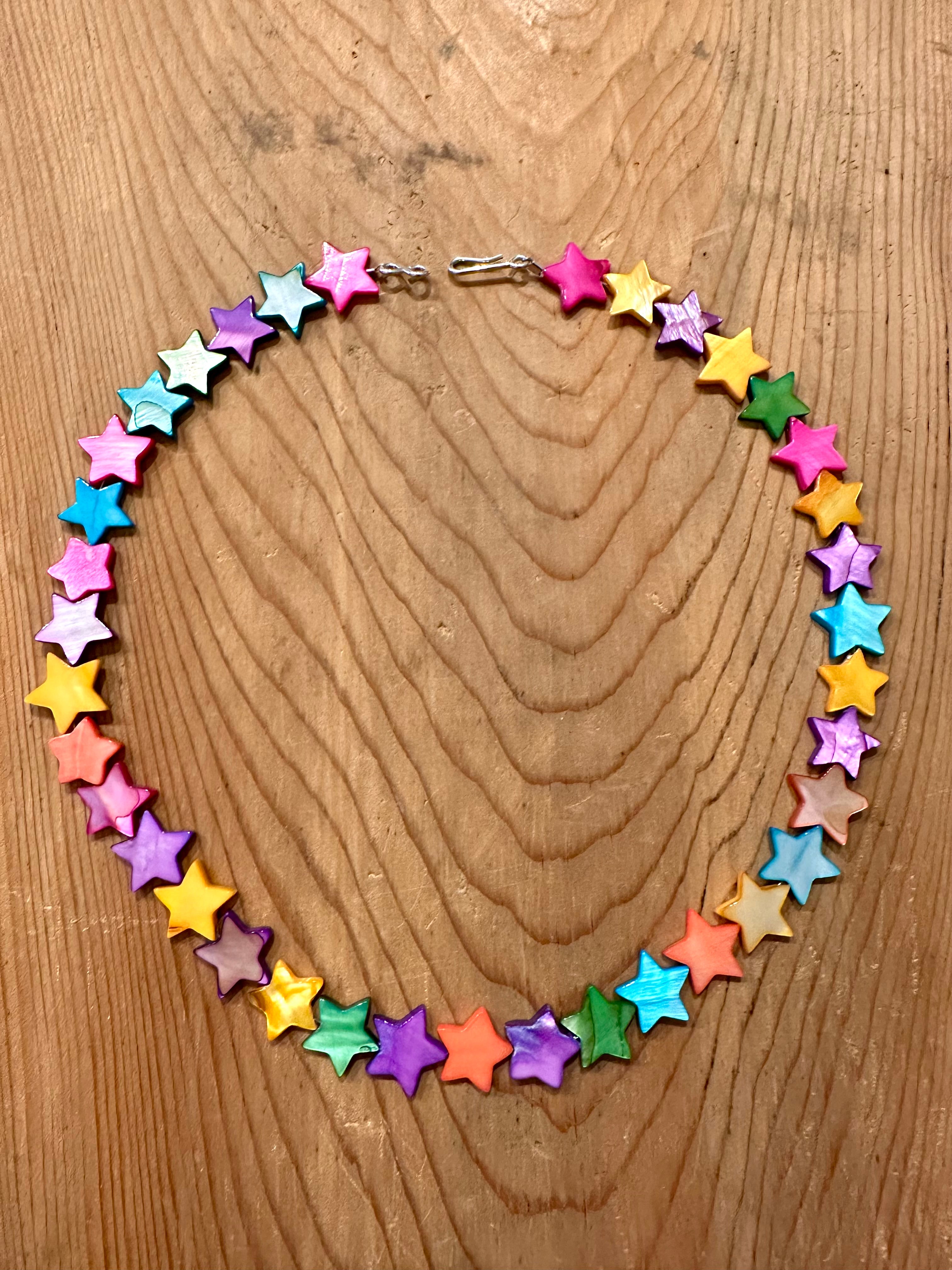 Collana maxistelle colorate Madreperla - Fabidi