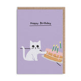 Biglietto Mini "Happy Birthday" con Gatto - Ohh Deer