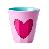 Tazza Media Cuore Rosa - Rice