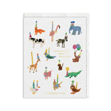 Biglietto A6 "Call all the Party Animals Happy Birthday" con busta Piantabile - Ohh Deer