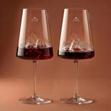 Set 2 x Bicchieri Vino TOPOGRAPHIC . Alaskan Maker